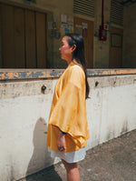 Load image into Gallery viewer, Gold Waves Short Kimono
