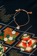 Load image into Gallery viewer, Syne Studio X Clink Clank Clunk: Black Floral Geometric Kimono &amp; Bracelet Set
