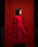Load image into Gallery viewer, Red Geometric Michiyuki Short Kimono
