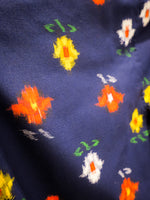 Load image into Gallery viewer, Blue Abstract Flowers Short Kimono
