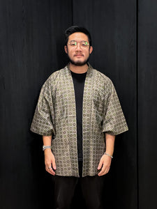 Green Hexagon Short Kimono