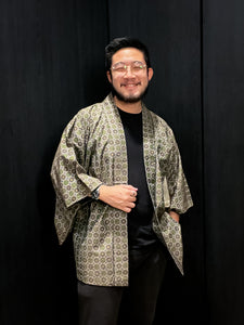Green Hexagon Short Kimono