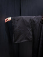 Load image into Gallery viewer, Black Bamboo Leaves Mid Length Kimono
