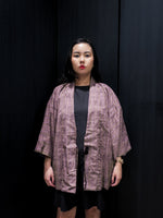 Load image into Gallery viewer, Purple Weaved Short Kimono
