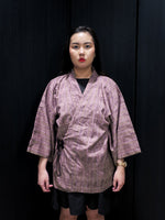 Load image into Gallery viewer, Purple Weaved Short Kimono
