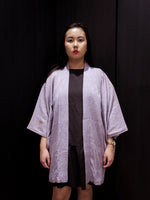 Load image into Gallery viewer, Lilac Reeds &amp; Clouds Short Kimono
