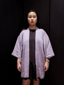 Lilac Reeds & Clouds Short Kimono
