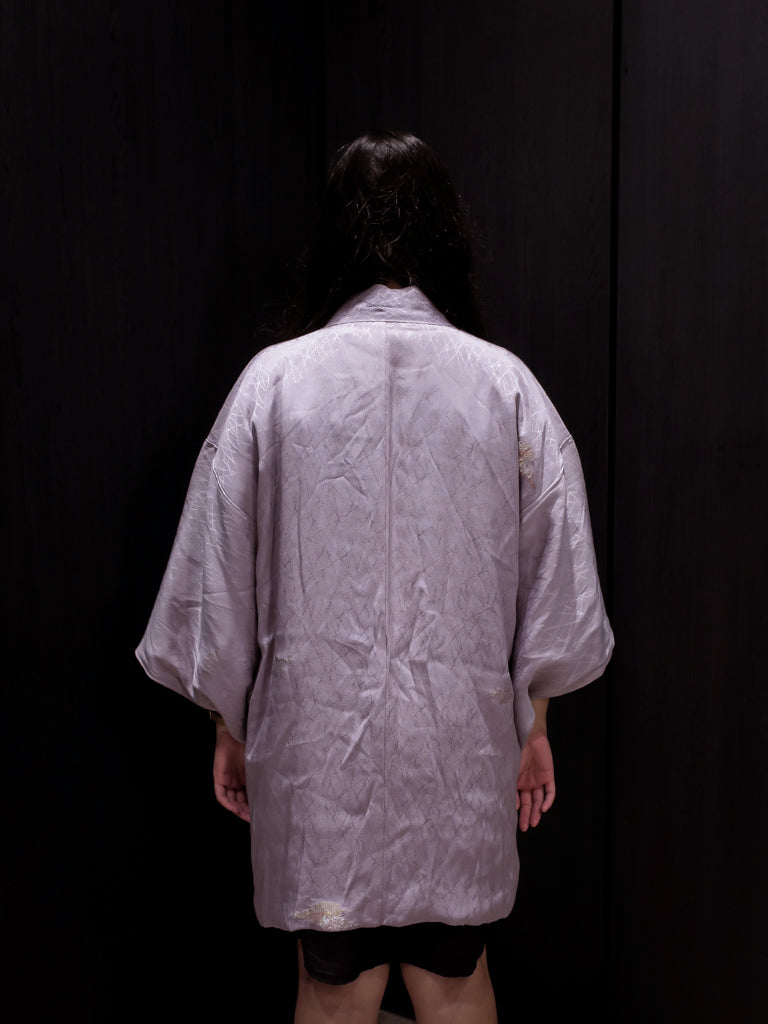 Lilac Reeds & Clouds Short Kimono