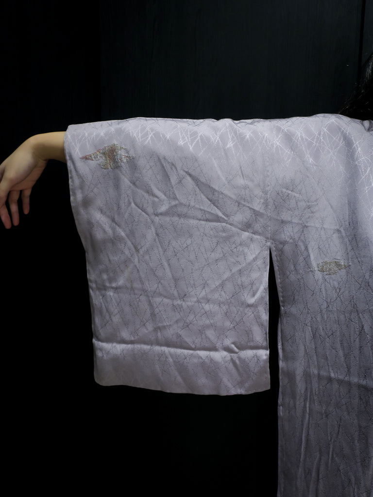 Lilac Reeds & Clouds Short Kimono